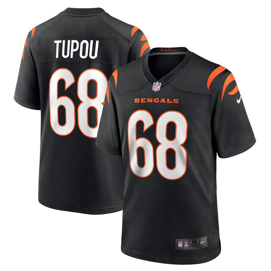 Men Cincinnati Bengals 68 Josh Tupou Nike Black Game Player NFL Jersey